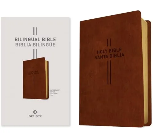 Produktbild Bilingual Bible / Biblia Bilingüe Nlt/Ntv (Leatherlike, Brown): New Living Translation, Leatherlike, Brown