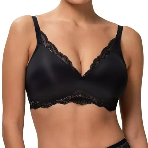 Triumph Amourette Charm P - Schalen-BH ohne Bügel (90D Black) - Funktionsunterwäsche: Bequemer und stilvoller Schalen-BH ohne Bügel für optimalen Tragekomfort und eine natürliche Silhouette.