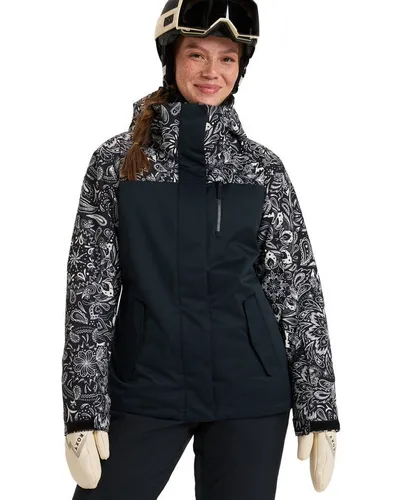ROXY Damen Jacke JETTY BLOCK JK - Schneejacke für Frauen mit 10K ROXY DryFlight® Technologie, 3-fach verstellbarer Kapuze und umweltfreundlicher Isolierung aus 70 % recyceltem Material – perfekt für den Winter!