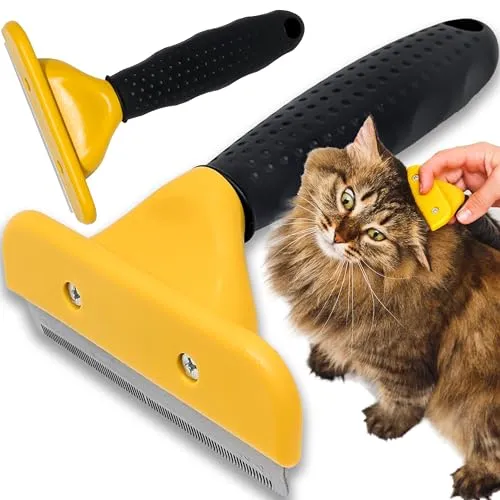Retoo Brillirare Hundebürste & Katzenbürste für Kurz, Unterwollebürste zur Fellpflege & Haarentfernung, Entfilzende Fellbürste für Große & Kleine Hunde und Katzen, Perfekt für Kurze & Lange Haare