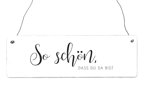 Holzschild Shabby SO SCHÖN, DASS DU DA BIST Gastgeschenk Hochzeit Party Feier