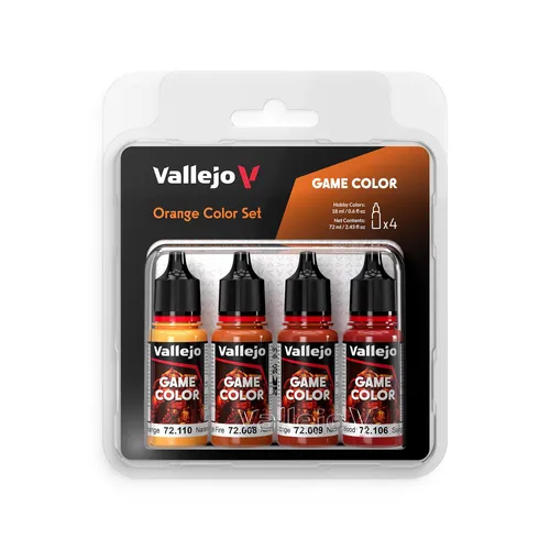 Game Color: Orange Color Set (4x18ml) Vallejo Acrylicos Vallejo Farben NEU