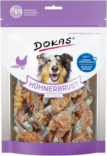 Dokas Hühnerbrust mit Fisch 220 g Hundefutter