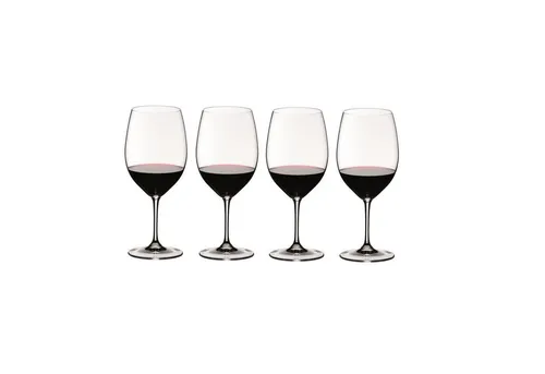 Riedel Vinum Cabernet Sauvignon/Merlot 4er Set - Weingläser für vollmundige Rotweine, spülmaschinenfest und aus Kristallglas. Perfekt für Cabernet Sauvignon und Merlot - genießen Sie das volle Bouquet!