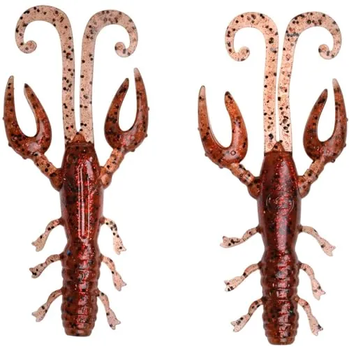 Spro Gummiköder für Barsche & Zander 9cm 5g Scent Series Insta Craw, Farbe:Hot Chili