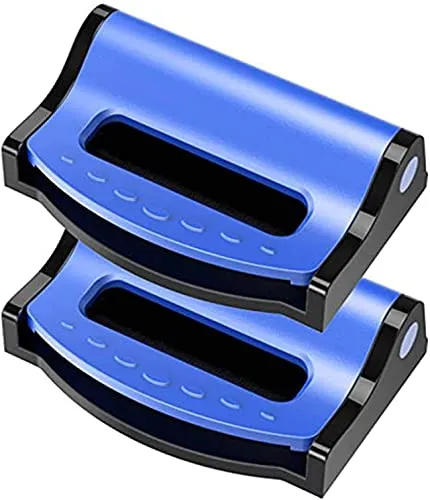 Pack Auto Sicherheitsgurt Versteller, Universal Kunststoff Schloss Gurt Klemme Auto Fahrzeug Clip für Kinder und Erwachsene (Blau) 2