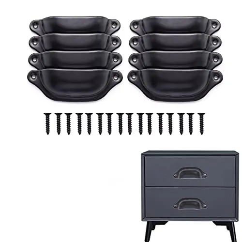 KLEHOPE Muschelgriff Vintage, 8 Stücke Griffe Schrank, Schubladengriff mit Schrauben, Griffe Möbel, Küchenschrank Griffe, Schubladenknöpfe, Make up Schränken Verwendet Werden, Kommt mit Schrauben