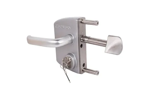 Locinox LSKZ6060U2LZILVVSZS Schiebetorschloss für Vierkantprofil 60x - Türschlösser & Schließzylinder, ideal für Schiebetore mit patentiertem Quick-Fix-System für einfache Montage und hohe Sicherheit.