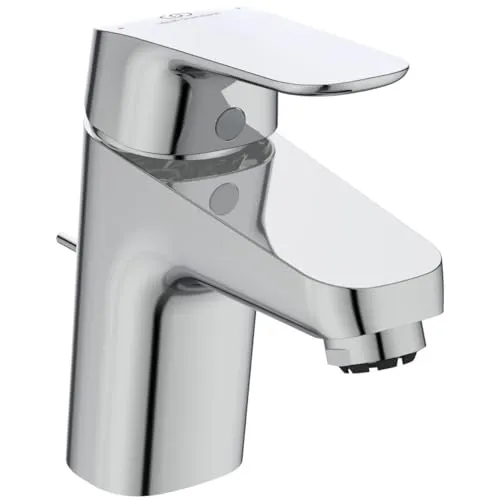 Ideal Standard Ceraflex Waschtischarmatur B1838AA - Touch-On-Wasserhähne für Badezimmerwaschbecken, wassersparend mit Durchflussbegrenzer und extrem langer Lebensdauer dank innovativer FirmaFlow-Kartusche.