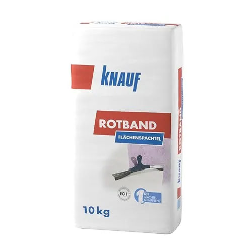Knauf Rotband Flächenspachtel – schnell härtende Spachtelmasse für perfekte Oberflächen - Eisenwaren Spachtelmasse: Ideal zum Spachteln und Glätten von Wänden und Decken im Innenbereich, einfach zu verarbeiten und sorgt für perfekte, glatte Ergebnisse.