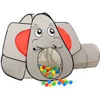 vidaXL Elefanten-Spielzelt mit 250 Bällen - Bällebad für Kinder mit Elefanten-Design, inklusive 250 bunten Bällen für stundenlangen Spielspaß und einfache Lagerung in der Tragetasche.