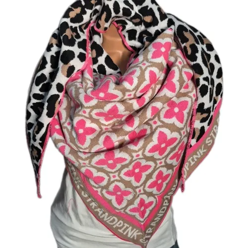 Zwillingsherz Schal Tuch Dreieckstuch Damen Modell Strandpink (0 208)