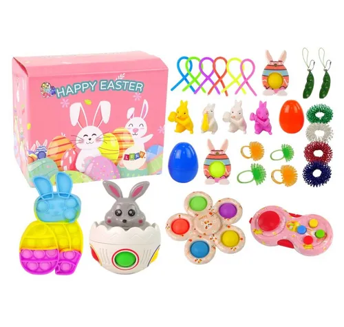 LEAN TOYS Kostüm Ostern Fidget Toys Set 29-teilig - 29-teiliges Fidget Toys Set für Ostern, ideal zur Stressbewältigung und Förderung der Konzentration, perfekt für kreative Spielstunden.