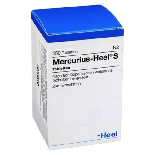 Mercurius Heel S 250 ST Tabletten - Homöopathisches Arzneimittel gegen Gicht und rheumatische Erkrankungen, unterstützt die Behandlung entzündlicher Hauterkrankungen und Mandelentzündungen.
