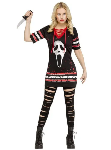 Geist Gesicht Kleid Erwachsene Kostüm - Gruseliges Ghost Gesicht Kostüm für Erwachsene, ideal für Halloween. Ausgemacht für unvergessliche Auftritte bei Horror-Events. Hochwertige Materialien sorgen für Tragekomfort.