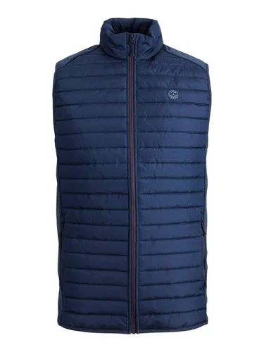 JACK & JONES Herren Jjemulti Bodywarmer Collar Noos Weste, Navy Blazer, S EU - Bequeme und pflegeleichte Weste aus robustem Polyester für den täglichen Einsatz mit stilvoller Steppung.