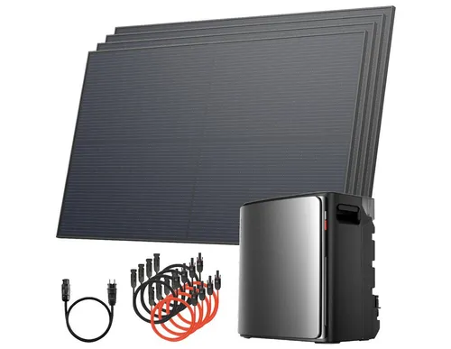 Solarway® Balkonkraftwerk 2000Wp – Komplettset mit EcoFlow STREAM Ultra X Speicher - Effiziente Solaranlage für die Steckdose mit 3,8 kWh Speicher – ideal für nachhaltige Energiegewinnung im eigenen Zuhause.