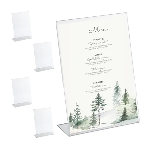 Tischaufsteller Tischschilder Menükartenständer Acrylständer 280 g transparent