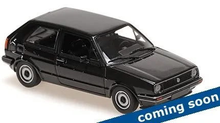 Minichamps 1:43 VOLKSWAGEN GOLF 1985 - BLACK METALLIC - Modellbau im Maßstab 1:43, detailgetreue Nachbildung des klassischen VW Golf in edlem Schwarzmetallic.