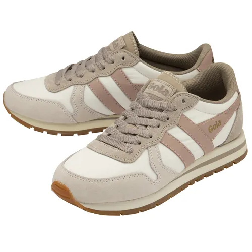 Gola Sneaker Daytona Chute Damen - Trendige Sneakers in offweiss/hellgrau/pink, Größe 42 (US 11) - Der Gola Sneaker Daytona Chute vereint vintage Stil und moderne Farbtrends. Mit einer bequemen EVA-Zwischensohle ist dieser Schuh ideal für den Alltag und sorgt für einen modischen Auftritt.