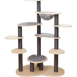 Europet Bernina Kratzbaum Orion 130 - Stylischer Kratzbaum mit transparentem Liegeplatz und robusten Sisal-Pfählen, ideal für Katzenliebhaber, die Wert auf Design und Funktionalität legen.