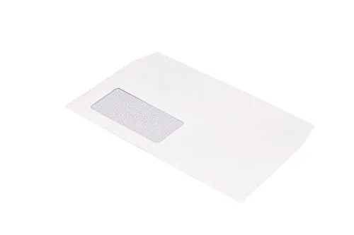 BONG Briefumschlag mit Fenster Din lang haftklebend 100g - Briefumschläge für individuelle Aufdrucke, ideal für Büro und Versand, 250 Stück in weiß, FSC-zertifiziert und haftklebend.