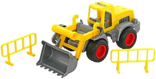 WADER ConsTruck Schaufellader Radlader Raupe - Konstruktionsfahrzeuge für Kinder, aus hochwertigem Kunststoff gefertigt und ideal für kleine Bauprojekte, empfohlen für Kinder ab 1 Jahr.