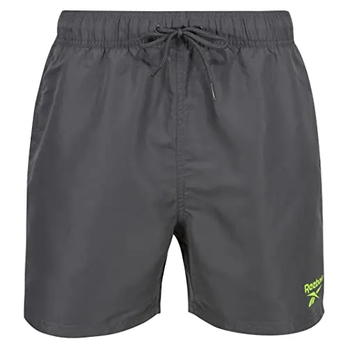 Reebok Herren Badehose in Grau, Polyester Quick Dry Adult Shorts, grau, Verschiedene Größen