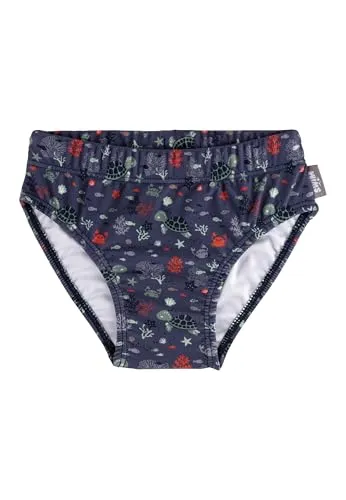 Sterntaler Badehose Unterwasser – UV-Schutz 50+ Schwimmhose Jungen – Baby Badehose mit Meeresmotiv & Windeleinsatz bis Größe 86/92, Bademode für Schwimmbad und Strand – blau, Größe 116