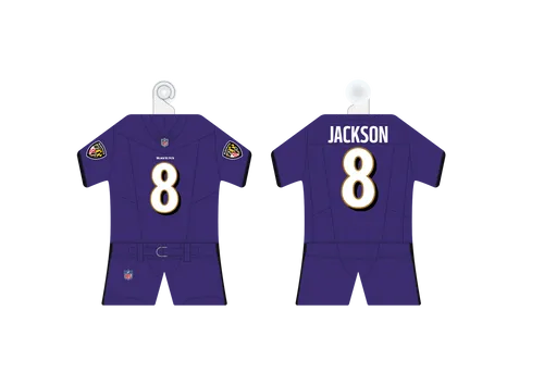 Lamar Jackson Baltimore Ravens NFL Car Mini Kit mit Saugnapf 17x18cm