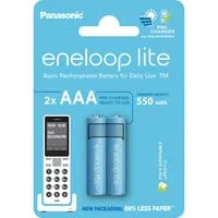 Akku eneloop lite, Micro AAA 1,2V / 550mAh DECT 2 Stück