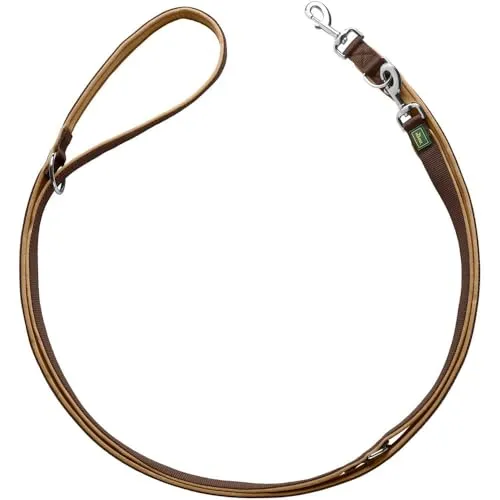 Hunter Neopren Hundeleine 200 cm - Verstellbare Führleine aus hochwertigem Neopren in braun/caramel, ideal für Komfort und Kontrolle bei jedem Spaziergang.