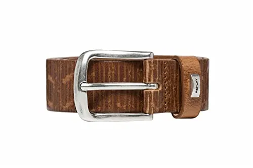 Replay Herren Gürtel aus Leder, Tan 045 (Braun), 85 in braun von Replay