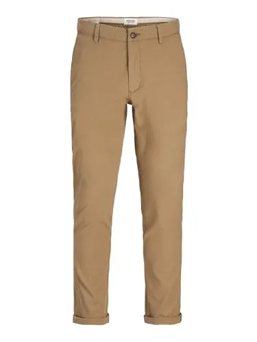 JACK & JONES Slim Fit Chino Hose - Hochwertige Wanderhose aus 50% Bio-Baumwolle, atmungsaktiv und bequem, ideal für Outdoor-Aktivitäten und Freizeit.