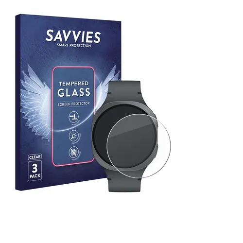 3x Savvies Schutzglas für Samsung Galaxy Watch 8 (40 mm) Glas Panzer Display