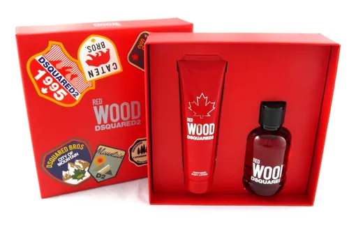 Dsquared2 Red Wood Pour Femme Geschenkset - Damen Geschenksets mit 100ml Eau de Toilette und 150ml Bodylotion, für ein langanhaltendes, frisches Dufterlebnis.