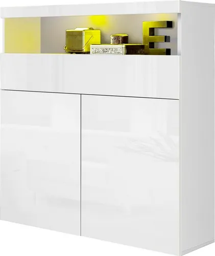 INOSIGN Highboard Schrank, Hochschrank, Hochkommode mit 2 Türen und 1 Schubkasten