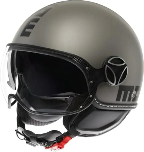 MOMODESIGN FGTR EVO E2206 Jet-Helm - Motorradhelm mit integrierter Sonnenblende, herausnehmbarem Futter und speziellem Design für Brillenträger, ideal für Männer und Frauen.