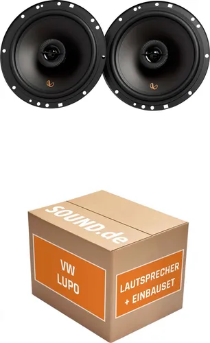 Infinity Alpha 603F Lautsprecher Einbaupaket für VW Lupo | 480W - Komplettes Lautsprecher-Set für VW Lupo (1998-2005) mit 480W Leistung. Schneller Austausch dank Adapterringe und -stecker. Genießen Sie klaren Klang mit den neuen Infinity Boxen im Heck Ihres Fahrzeugs.