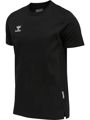 hummel Herren Hmlmove Grid Cotton T-Shirt S/S T Shirt, Schwarz, L EU