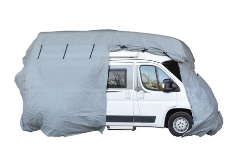 GreenYard® Wohnmobil Schutzhülle XL 870x235x275 cm - Widerstandsfähige Wohnmobilabdeckung mit 4-Schicht-Verbundsystem schützt vor Staub, Schmutz und Witterungseinflüssen. Einfacher Aufbau für sorgenfreie Campingabenteuer!