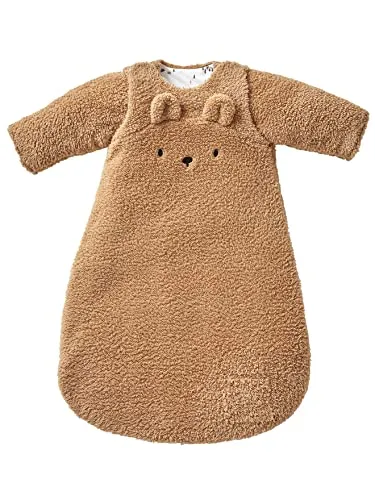 vertbaudet Babyschlafsack Baby Winterschlafsack GRÜNER WALD, abnehmbare Ärmel, 3 TOG, 68 cm - Bequemer Winterschlafsack für Babys mit abnehmbaren Ärmeln. Aus 100% Polyester gefertigt, ideal für Temperaturen bis 16°C. Maschinenwaschbar und mit OEKO-TEX® Standard 100 zertifiziert.
