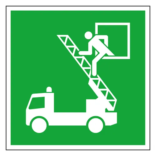 SafetyMarking Rettungsausstieg Alu langnachleuchtend 200 x 200 mm - 15.A2045