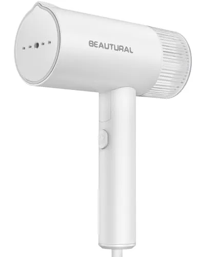 BEAUTURAL Dampfglätter 1000W - Faltbar und ideal für Reisen - Sonstige, ultraleicht und schnell aufheizend in 30 Sekunden, mit Tropf-Stopp-Funktion für flexible Anwendung zu Hause oder unterwegs.