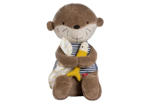 Fehn Kuscheltier Otter XL – Großer Spiel- und Kuschelfreund für Babys