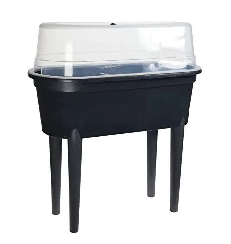 Anzucht Gewächshaus auf Beinen 84 x 77 cm - Gartengewächshaus mit abschließbarem Deckel und regulierbaren Belüftungsschlitzen, ideal für die Anzucht von Pflanzen in jedem Garten.