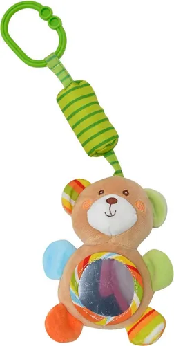 Lorelli Baby Plüschtier Glöckchen, Greifling, C-Ring, Faltenzonen, ab Geburt beige