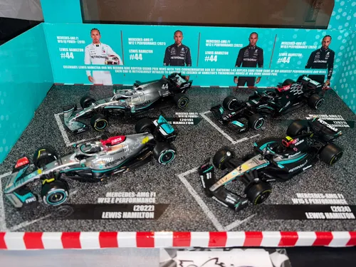 1:43 Bburago 38093 Neu Freigabe 4 Auto Set Jetzt Enthält Hamilton Gp 2024