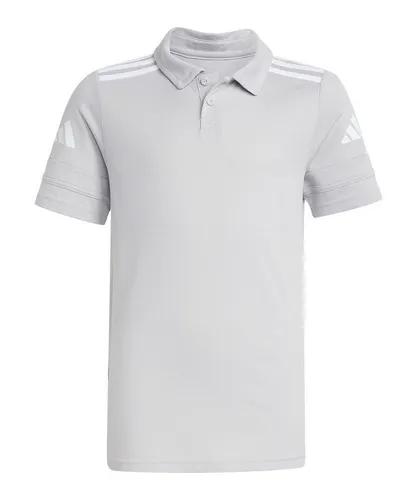 adidas Unisex Kinder SQUADRA25 Cotton Polo Kids, Team Light Grey/White, 13-14 Years - Hochwertiges Kinder-Polo mit Polokragen, ideal für Sport und Freizeit, aus 65 % recyceltem Polyester und 35 % Baumwolle.
