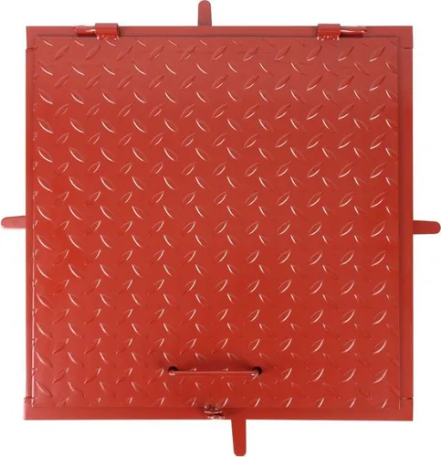 Deckel MC50, 500x500 mm, Kanal-, bordeauxrot, max. 150 kg